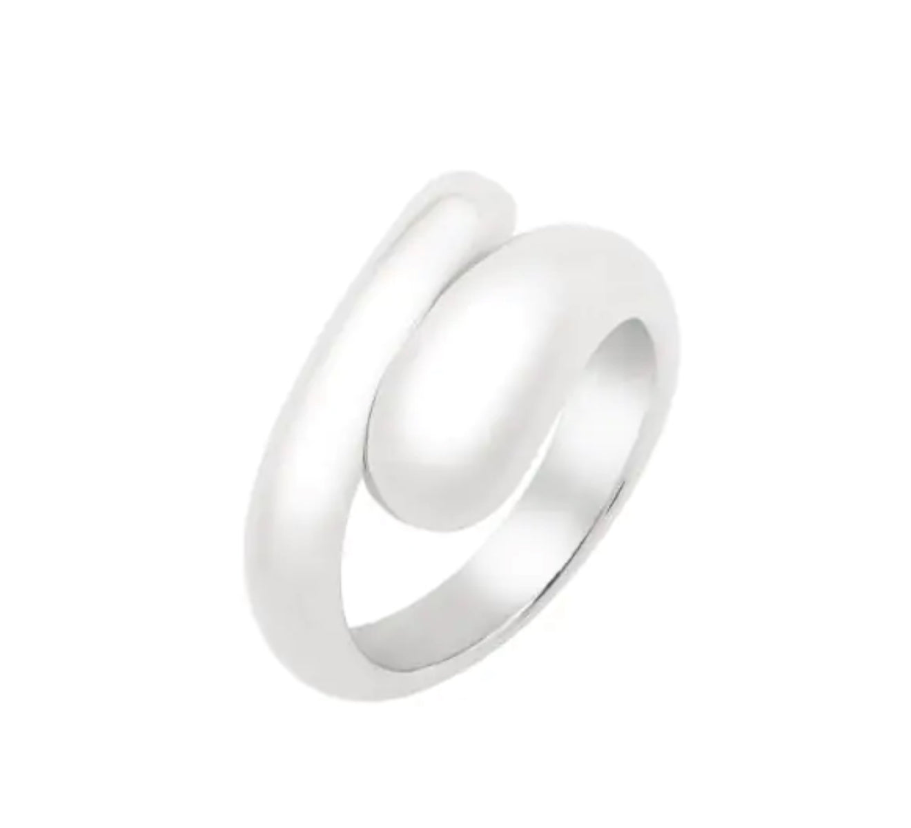 Silver Puff Wrap Ring