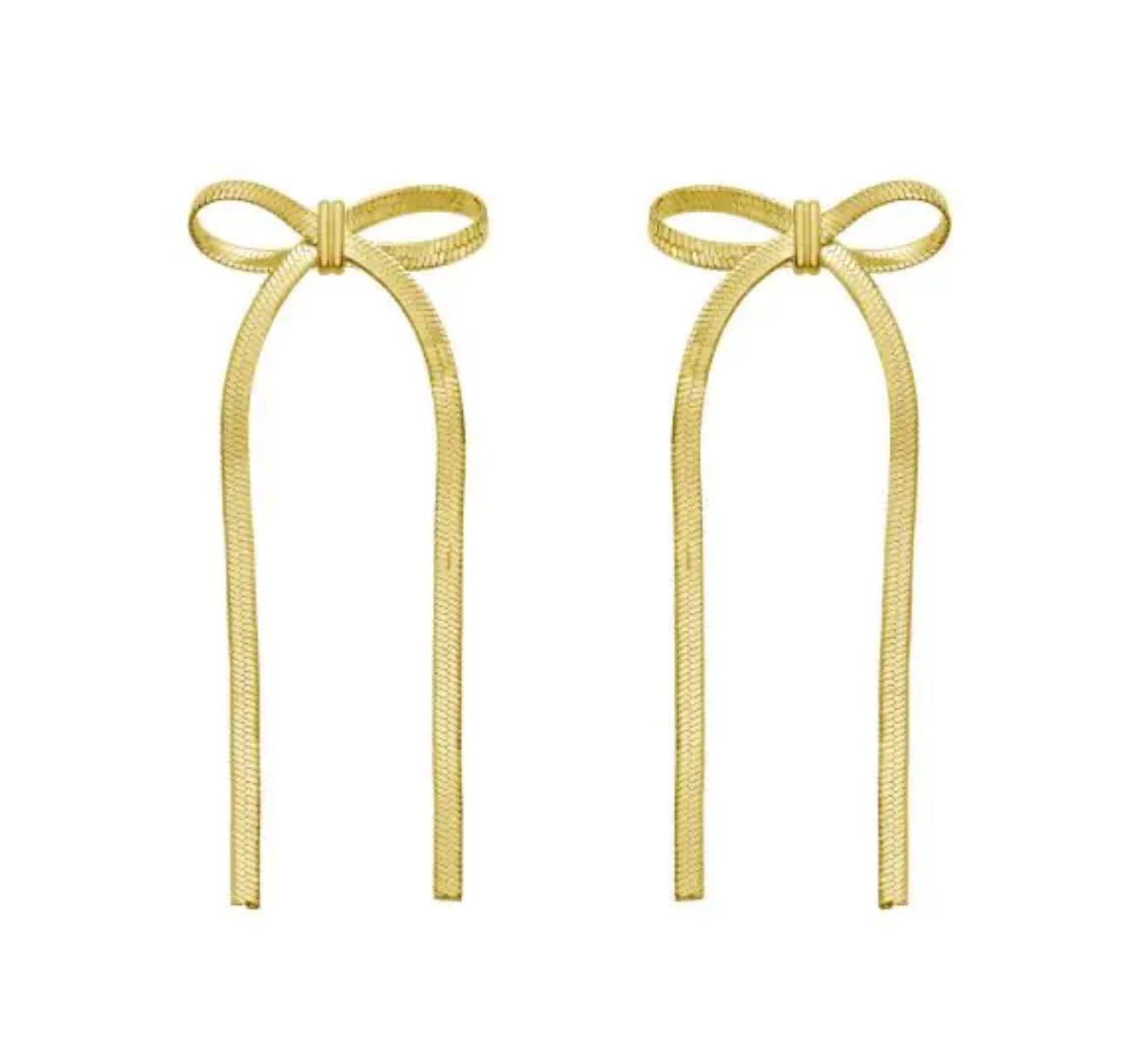 Gold Bow Earring