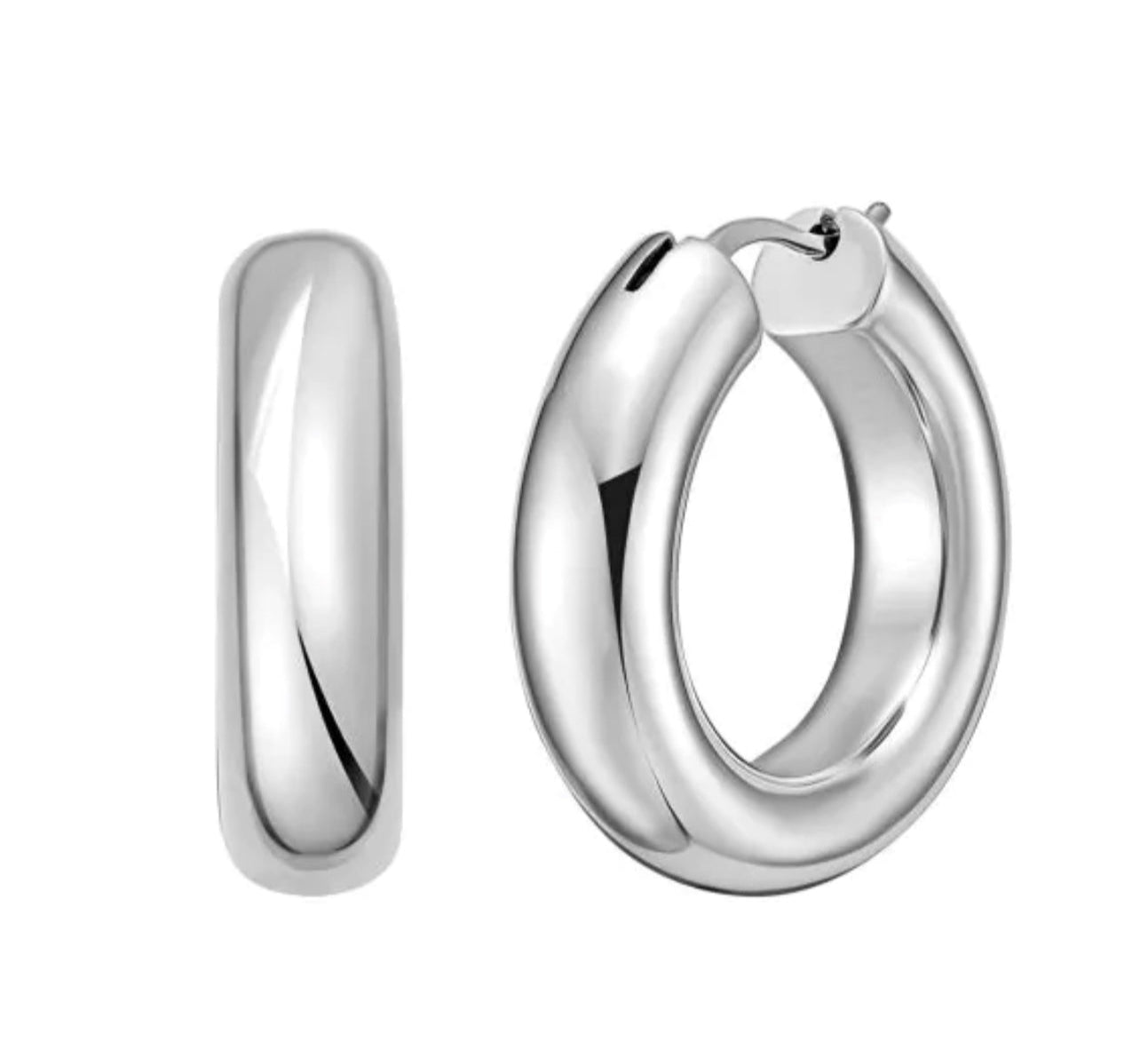Silver Classic Hoop