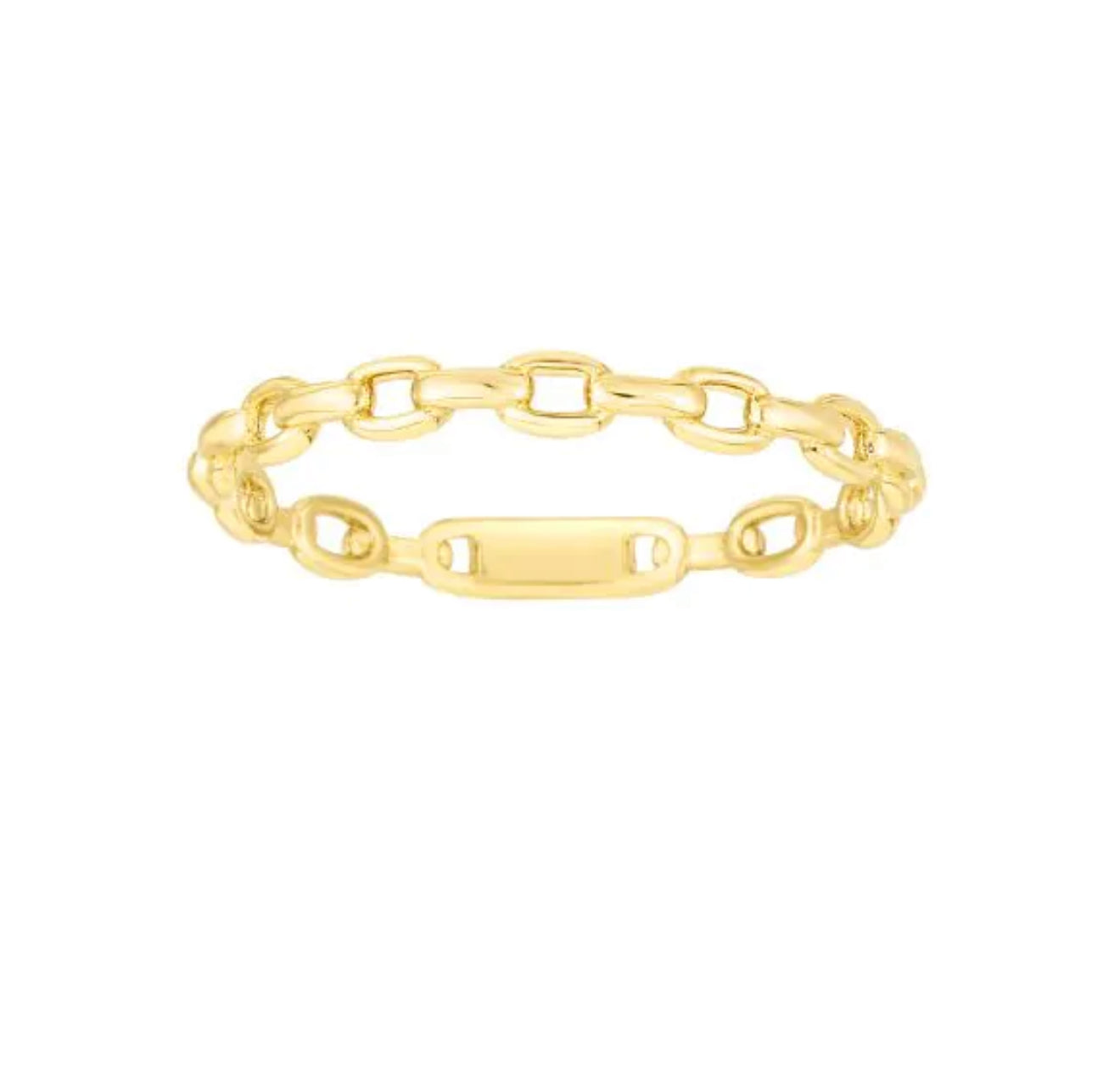 Gold Oval link Ring