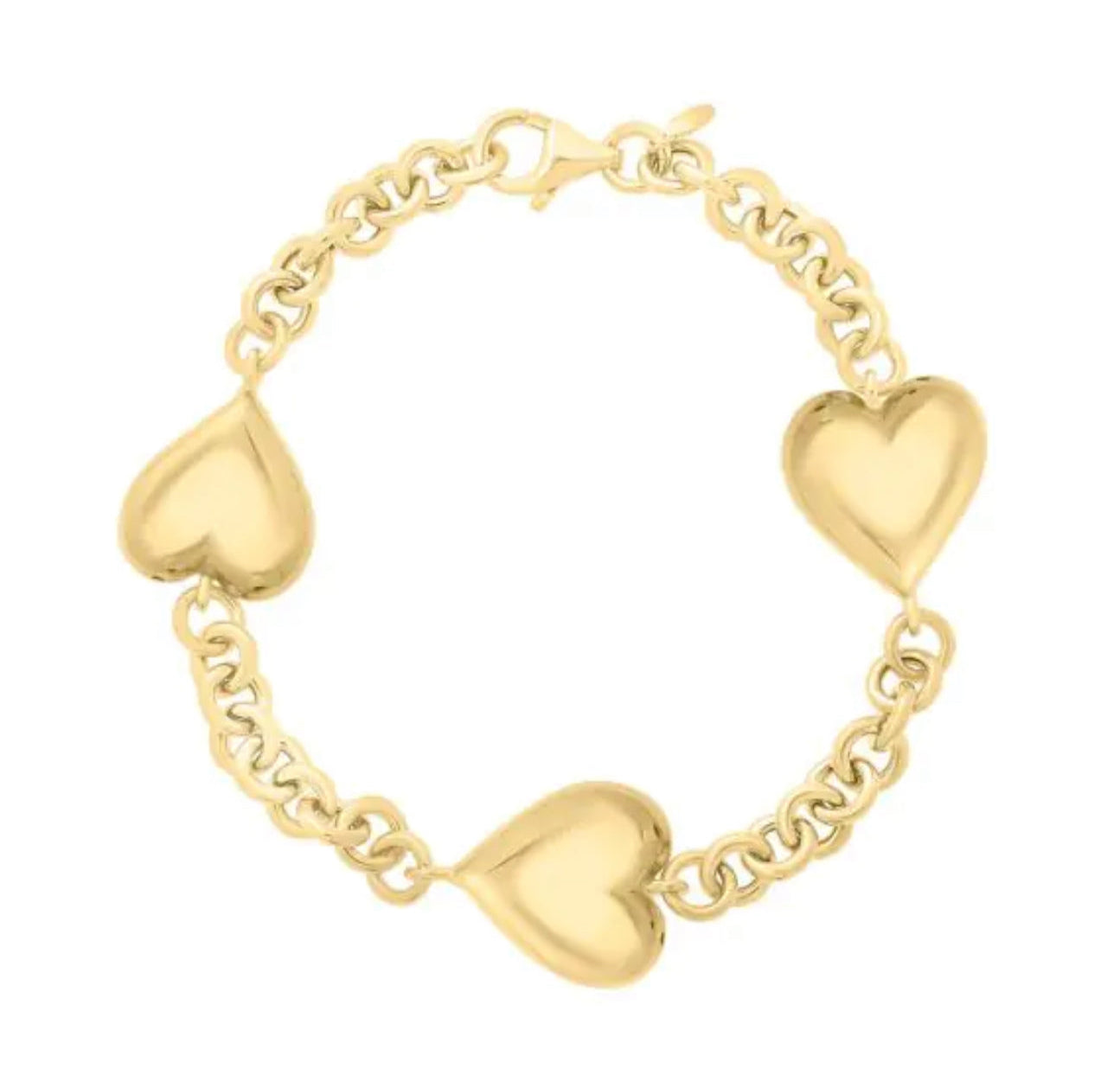 Triple Heart Chain Bracelet