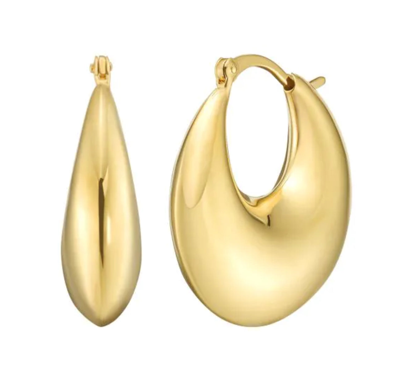 Gold Crescent Hoop