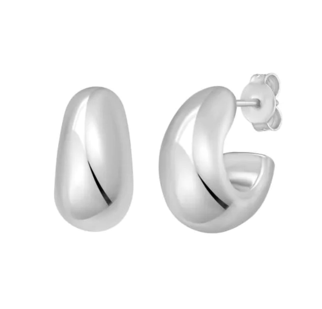 Silver Goldie Hoop