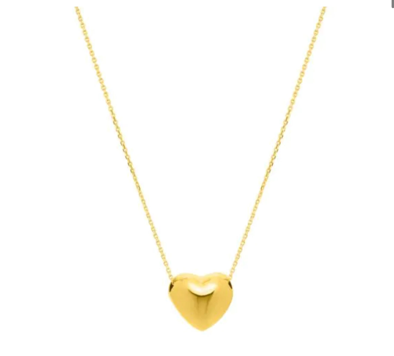 Small Puff Heart Necklace