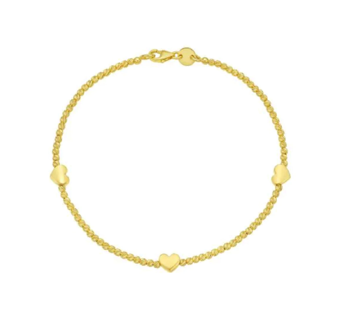Station Heart Gold Bracelet