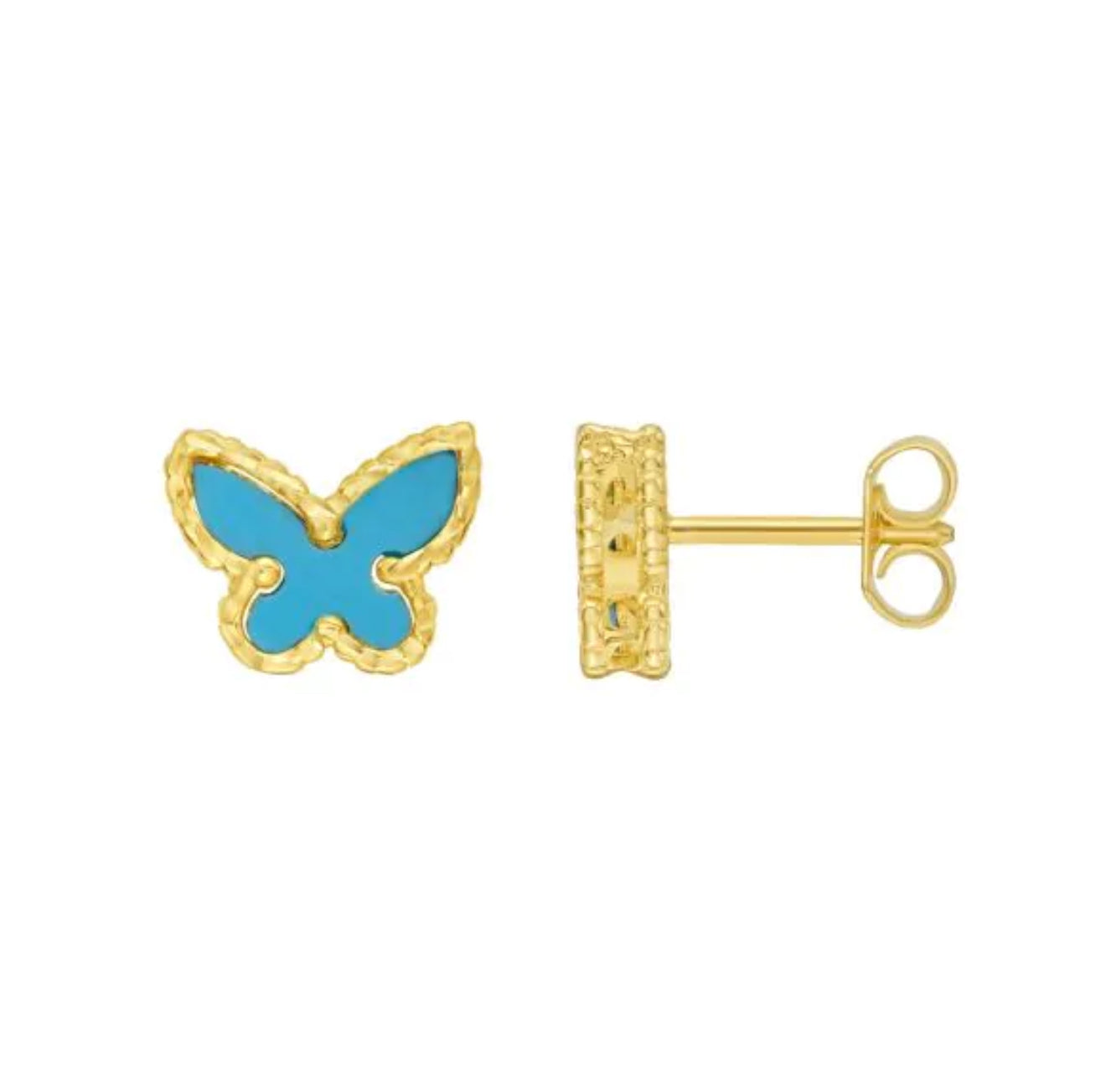 Turquoise Butterfly Stud