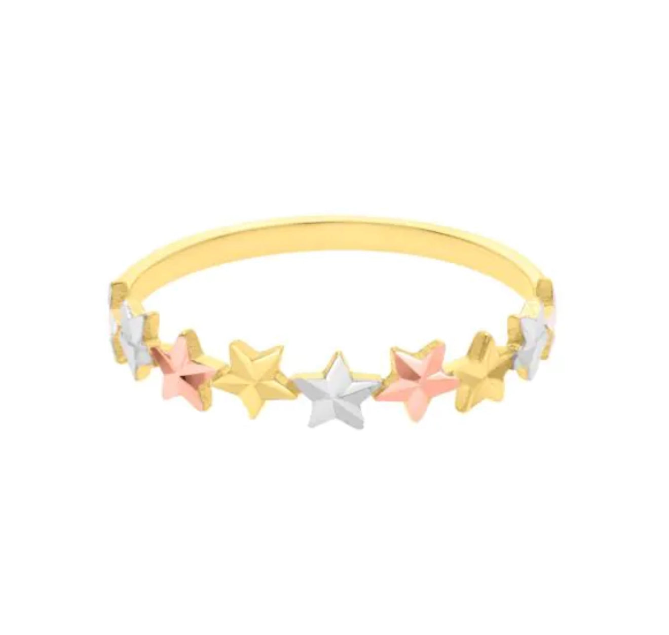 Tri Color Star Ring