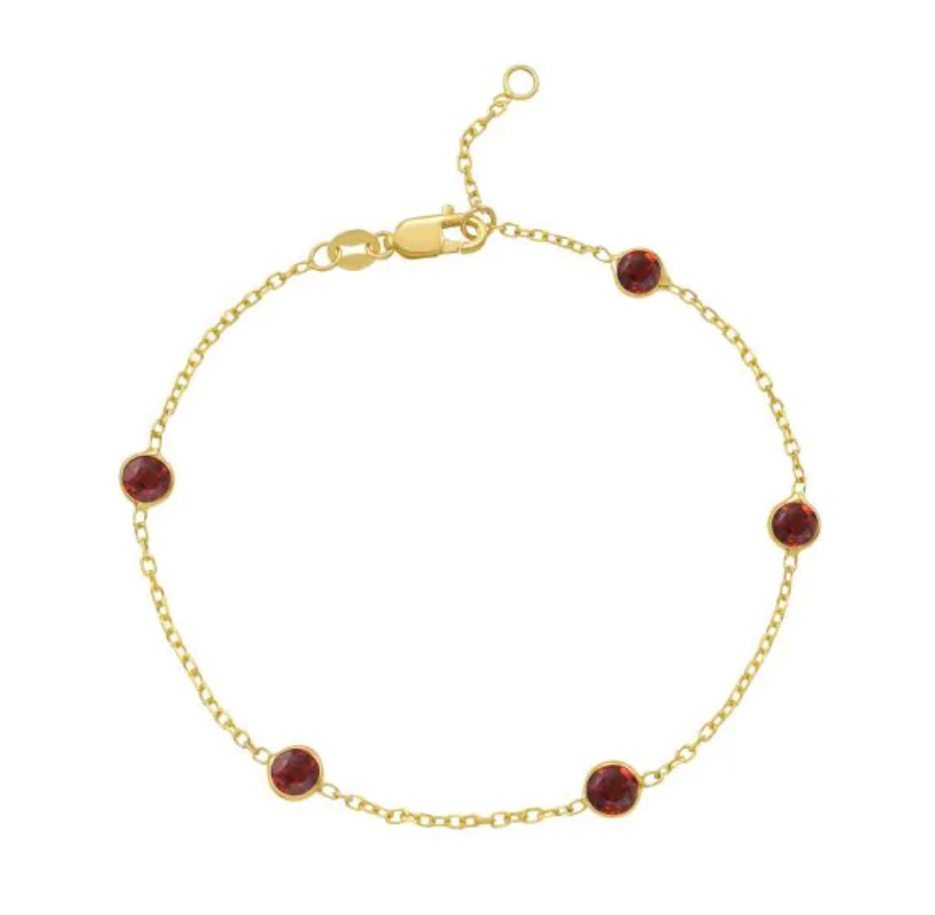 Garnet Station Bracelet