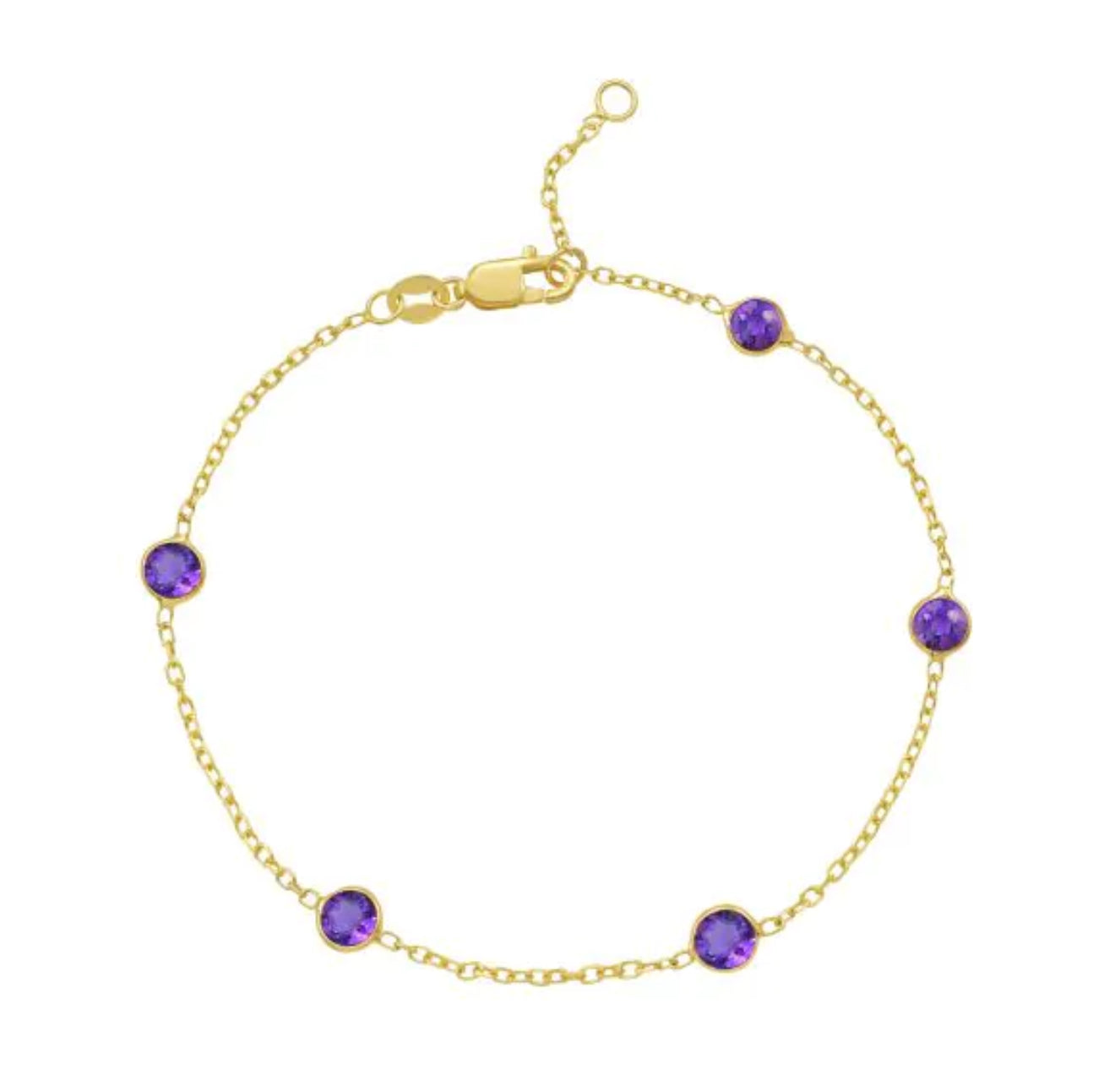 Amethyst Station Bracelet