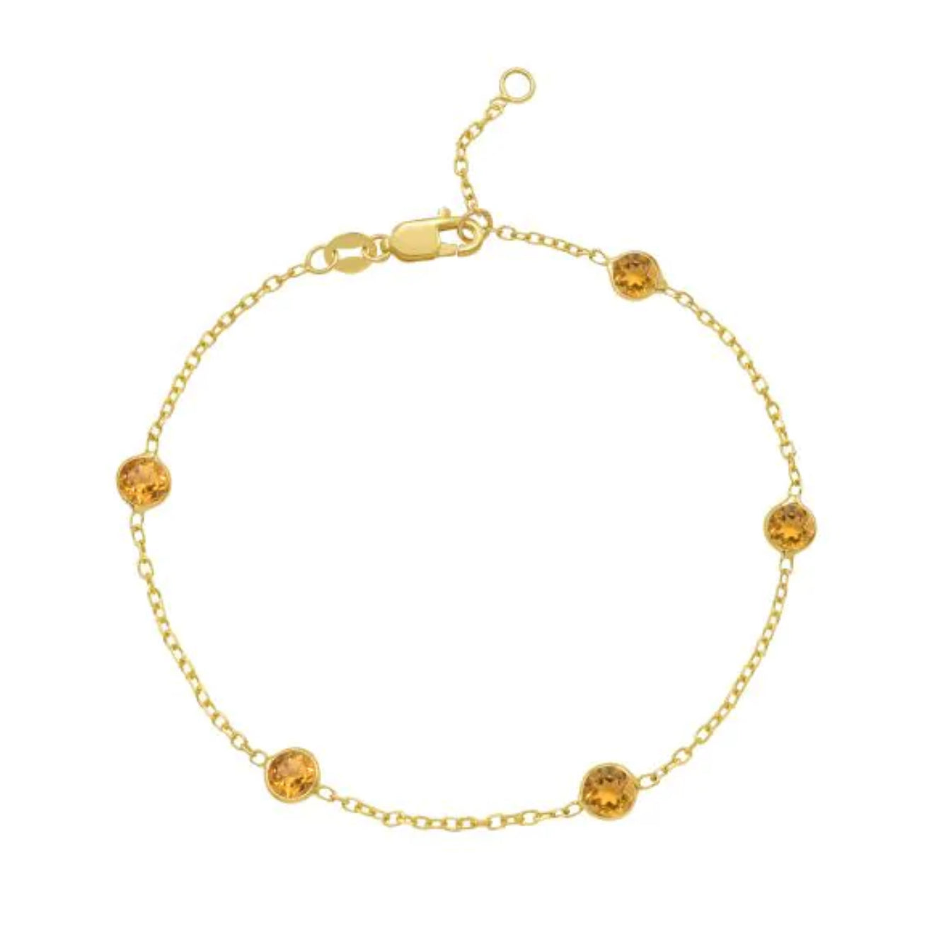 Citrine Station Bracelet