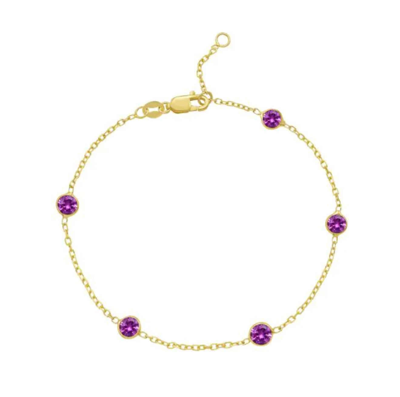 Pink Sapphire Station Bracelet