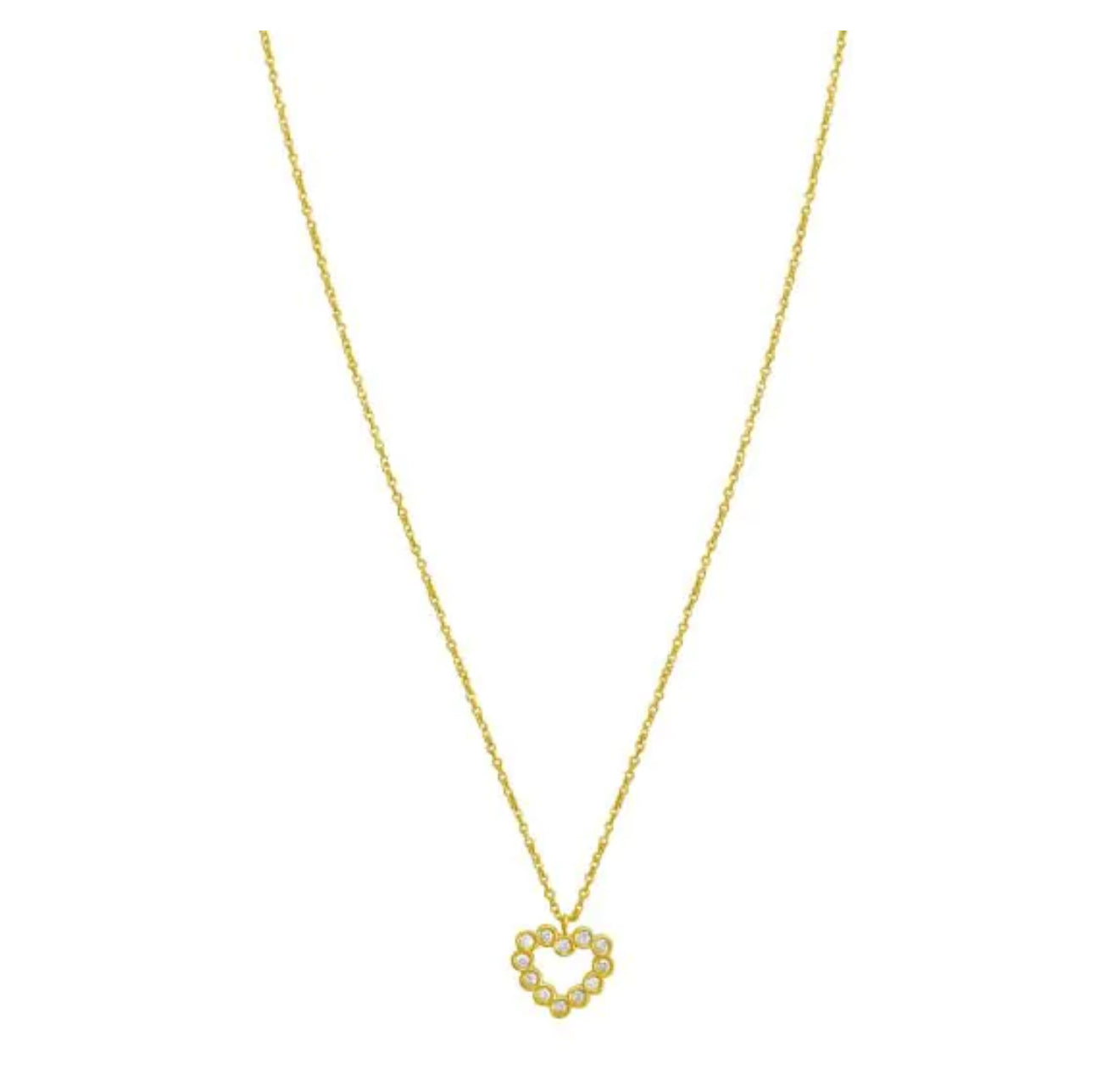 Petite Diamond Heart Necklace