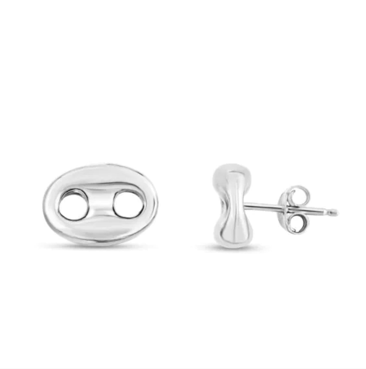 Silver puff mariner studs