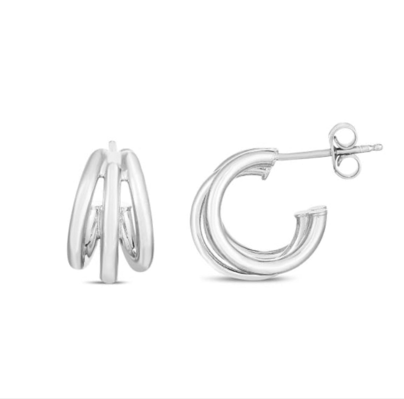 Silver triple row huggy