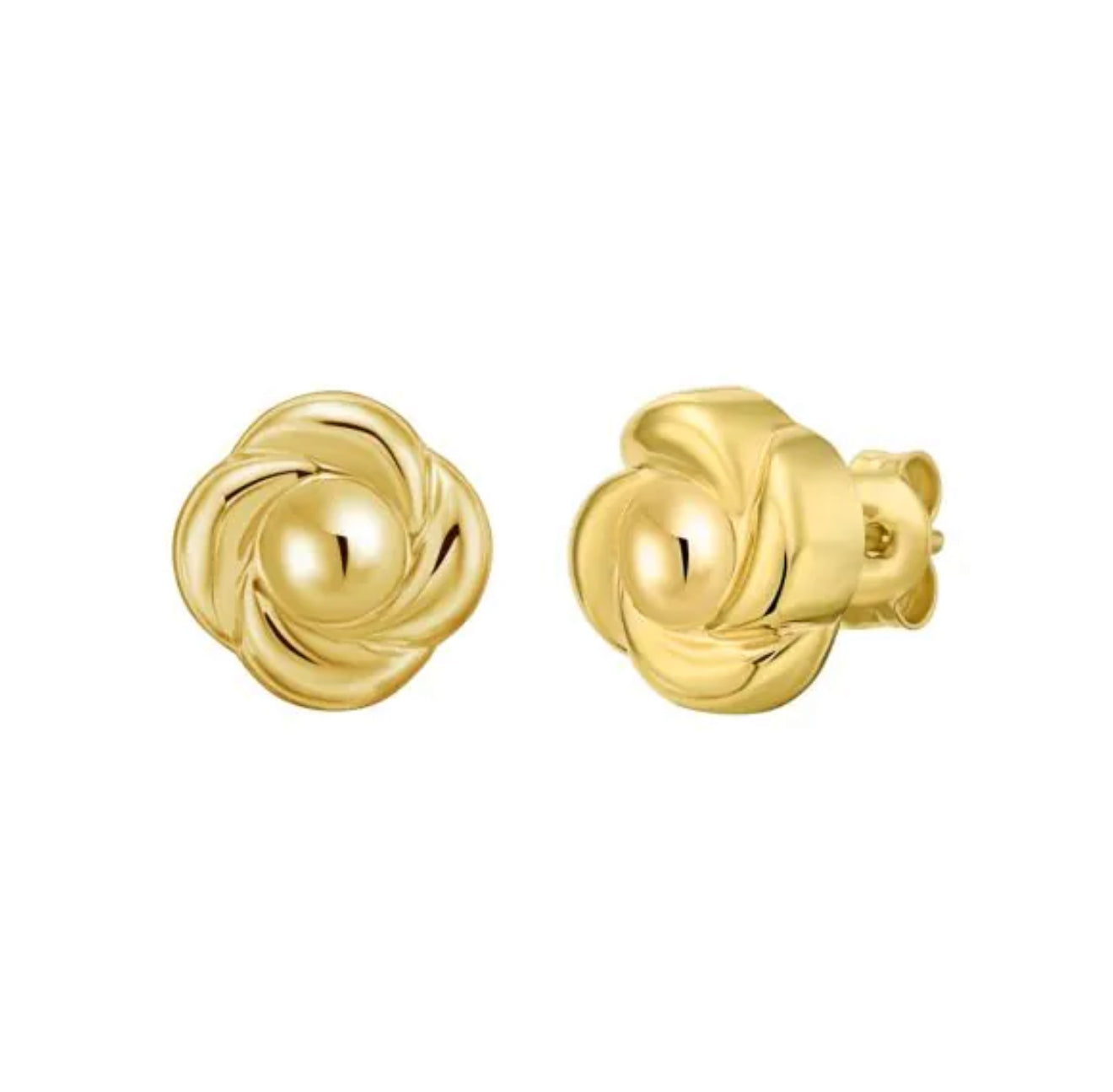 Floral Gold Stud