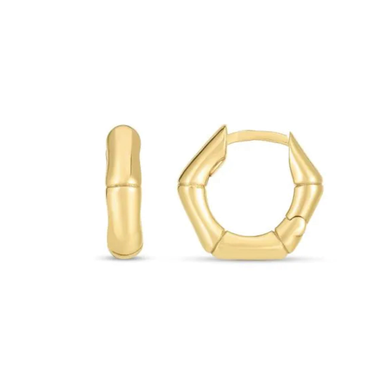 Gold bamboo huggie