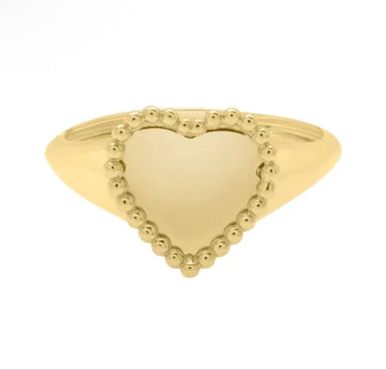 Beaded Heart Ring