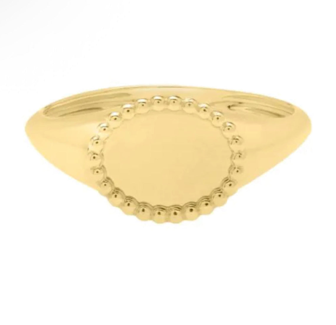 Oval beaded ring