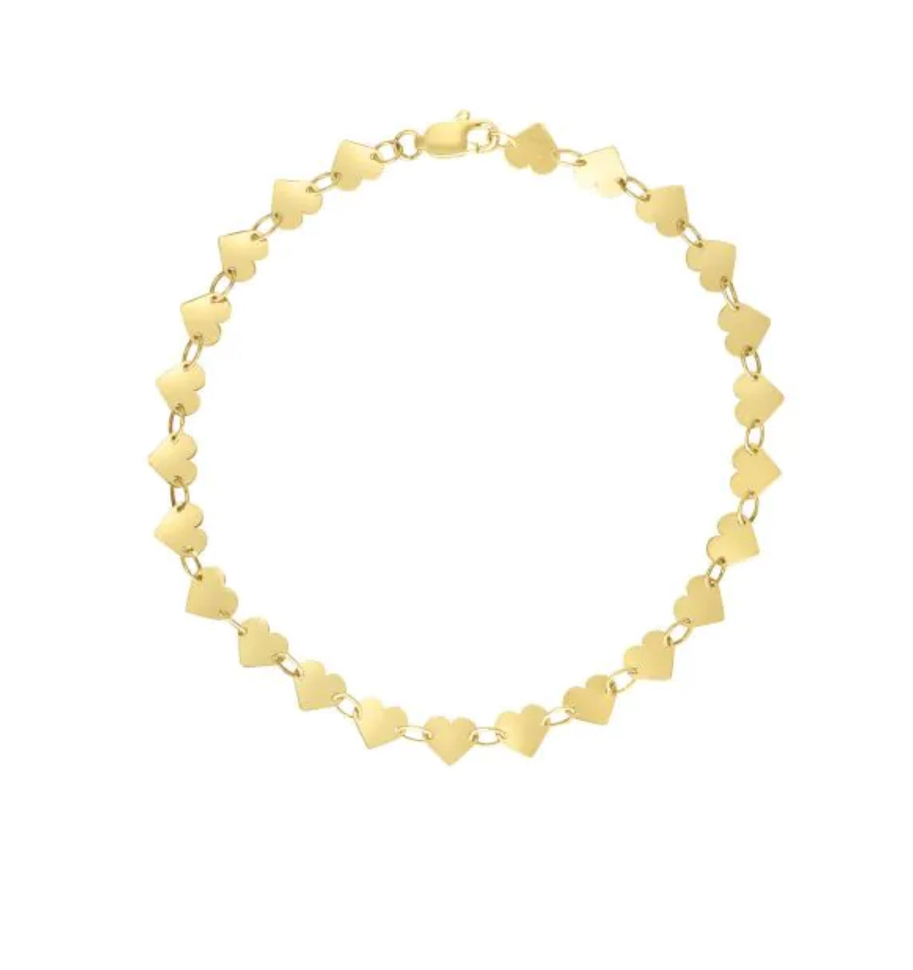 Mirror Heart Chain Bracelet